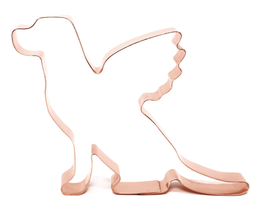 Copper Retriever Angel Cookie Cutter, Dog Cookie Cutter, 5 x 4 inches, Made in USA