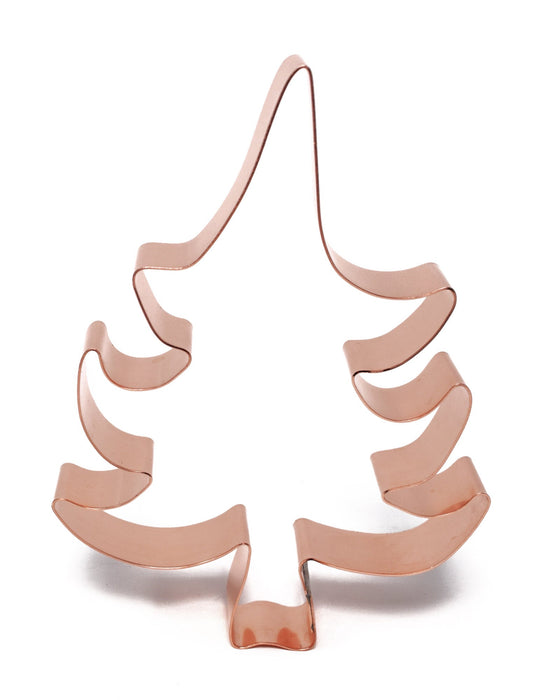Copper Christmas Tree Cookie Cutter, 5.5 x 4 inches, Made in USA