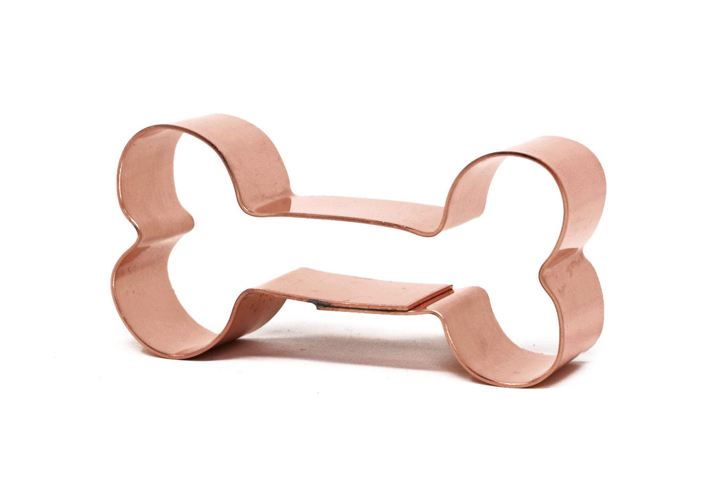 Little Copper Dog Bone Cookie Cutter, 2.5 x 1.25 inches, Made in USA
