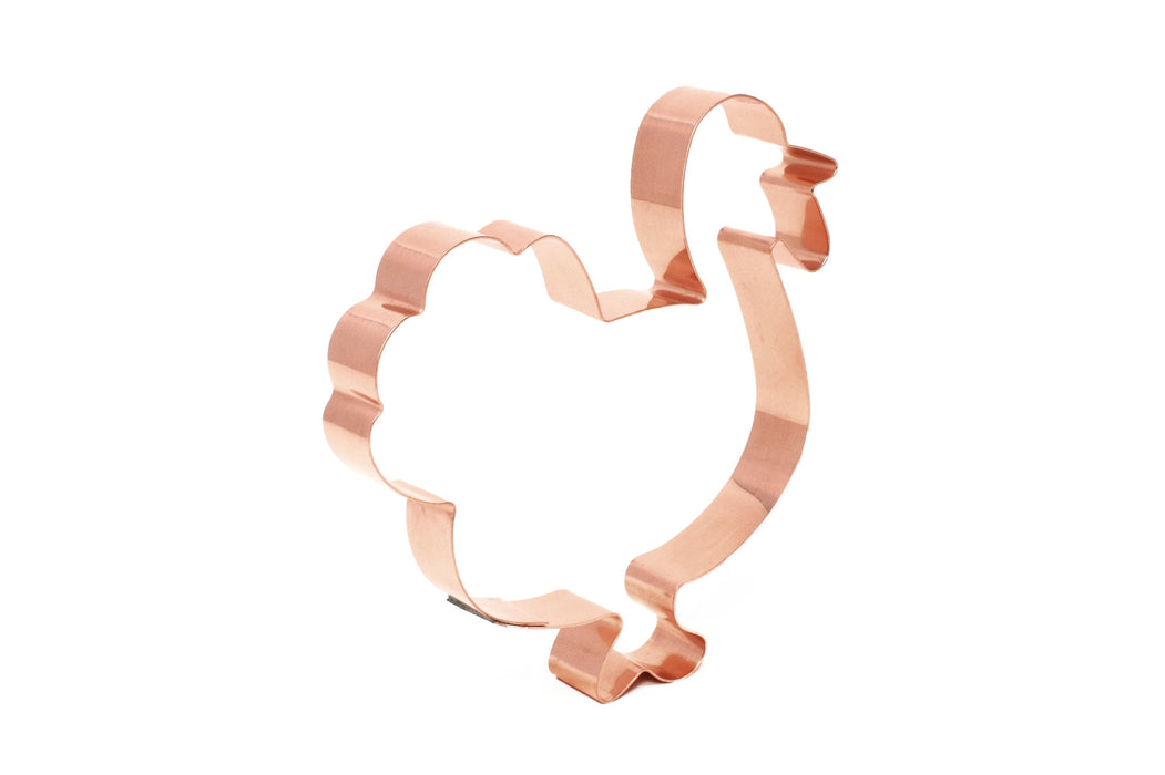 Copper Turkey Cookie Cutter - Thanksgiving Cookie Cutter, 4.75 x 5 Inches, Made in USA
