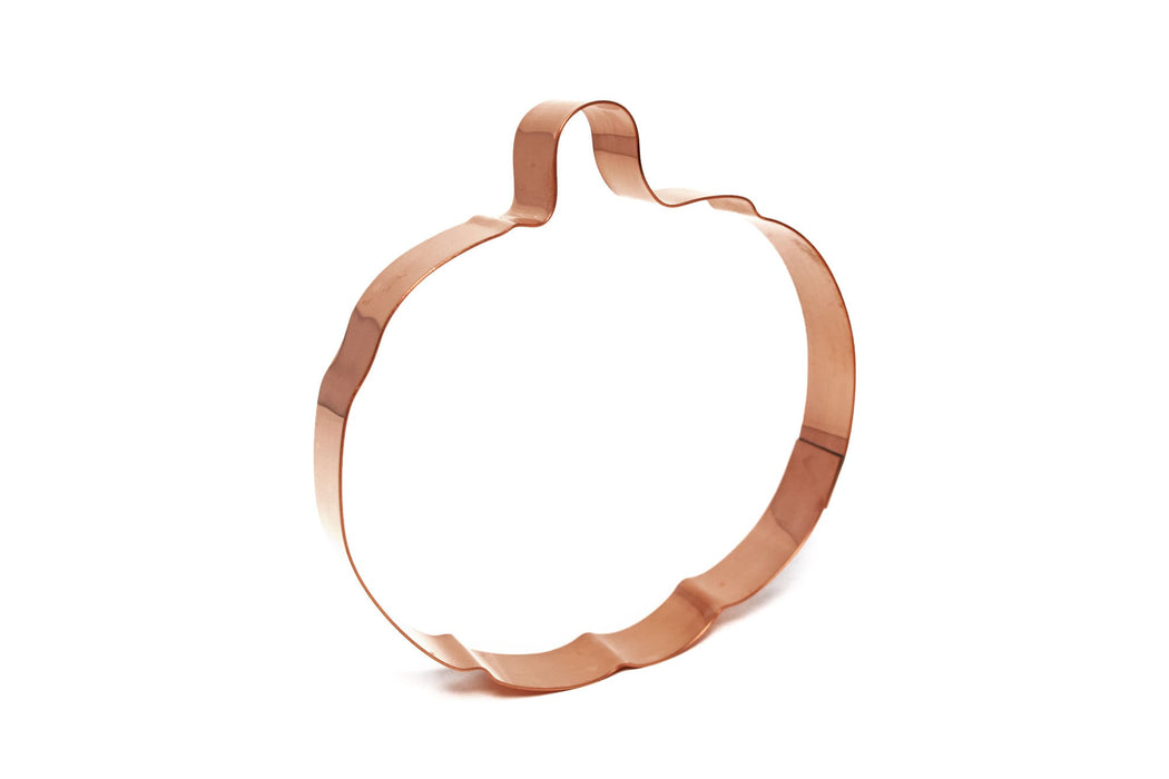 Copper Pumpkin Cookie Cutter - Fall Design (5 x 5.25 inches) - Made in USA