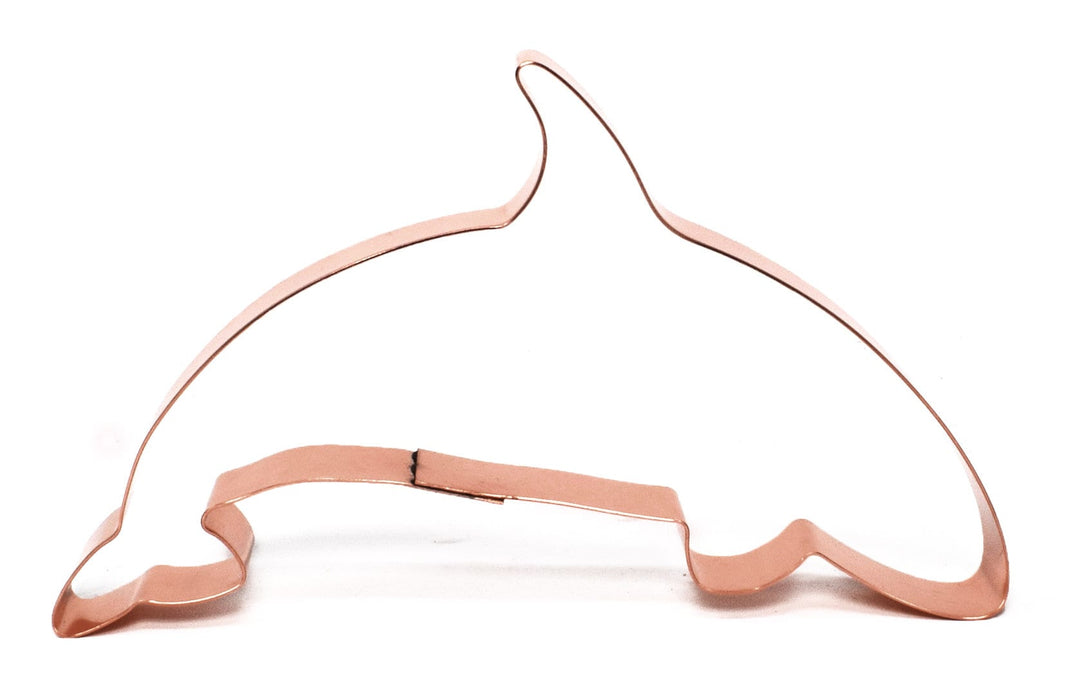 Copper Orca Cookie Cutter - Killer Whale Cookie Cutter, 6.25 x 3.75 inches, Made in USA