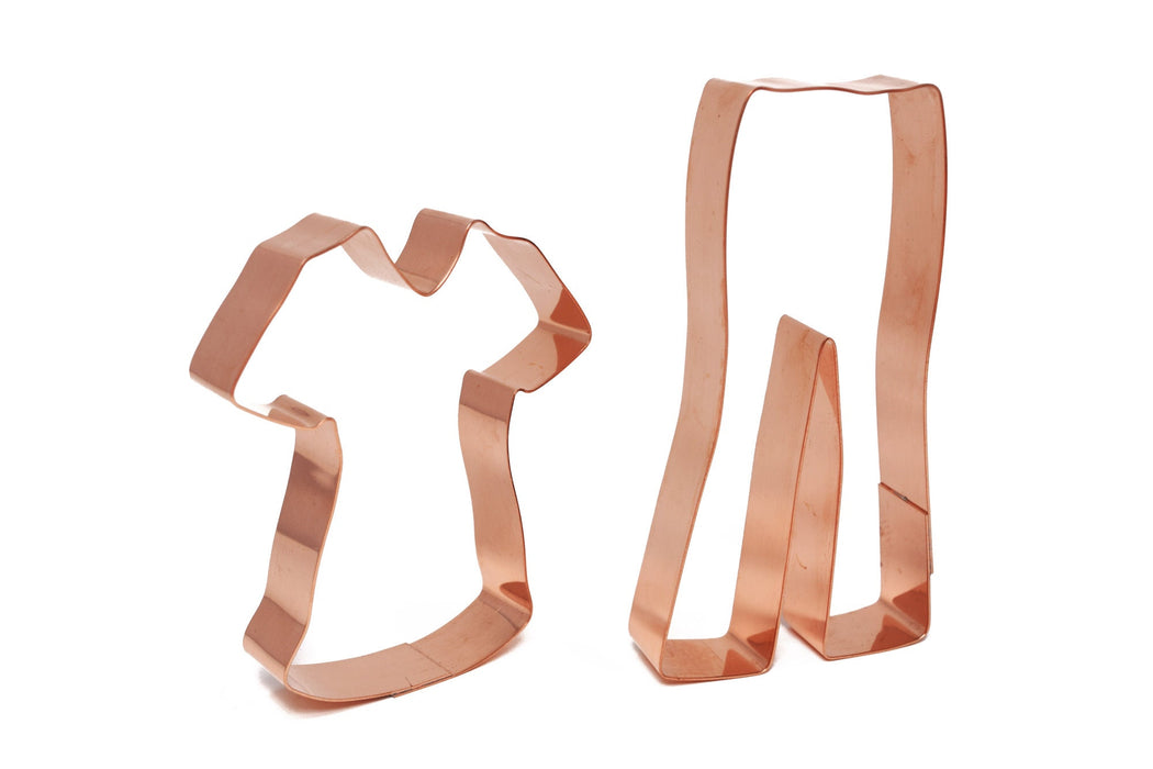 Copper Hospital Scrubs Cookie Cutter Set, Pants and Shirt, Made in USA