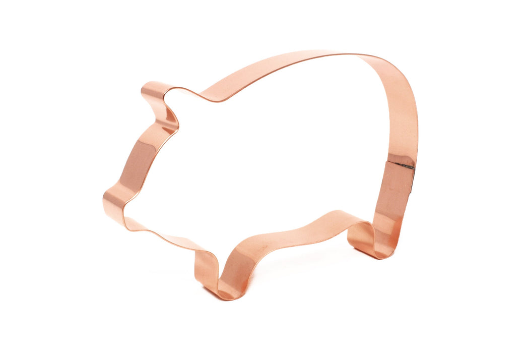 Copper Farm Pig Cookie Cutter - Marranitos Design (5 x 3.5 inches) - Made in USA
