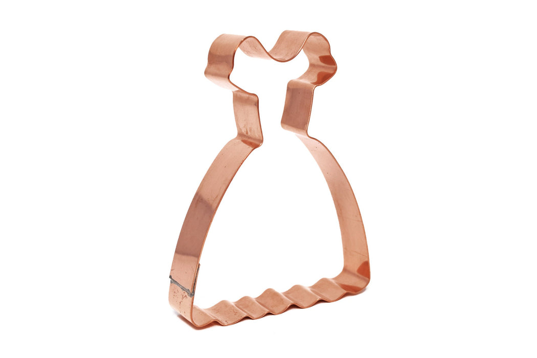 Copper Dress Cookie Cutter - Fashion Design (4 x 3.25 inches) - Made in USA