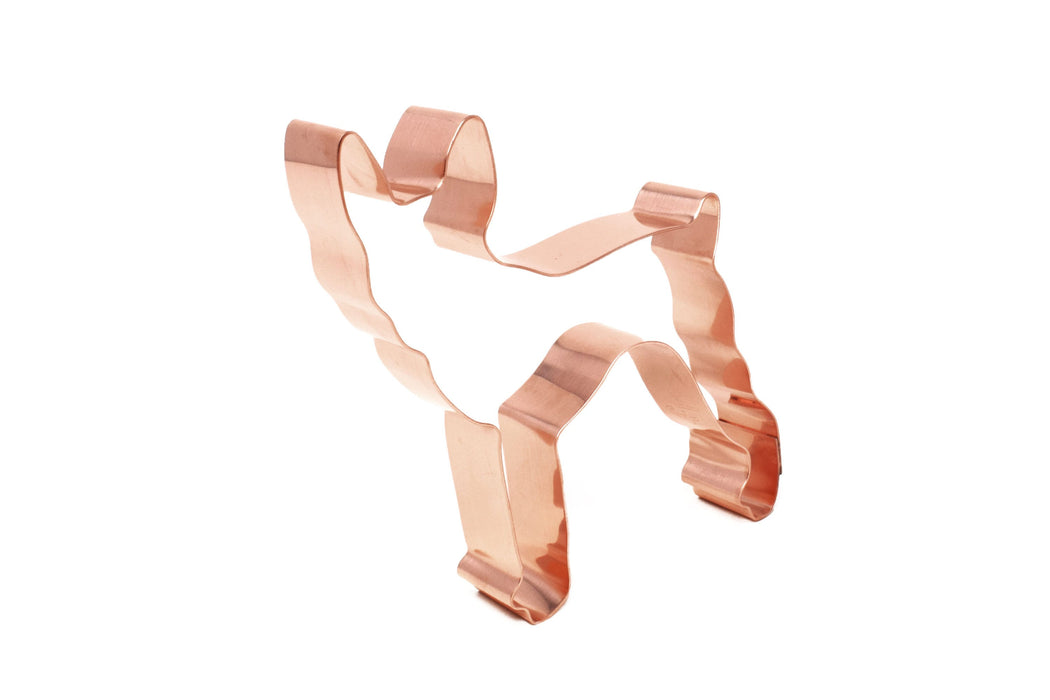 Copper Toy Fox Terrier Dog Cookie Cutter, 4.5 x 4 inches, Made in USA