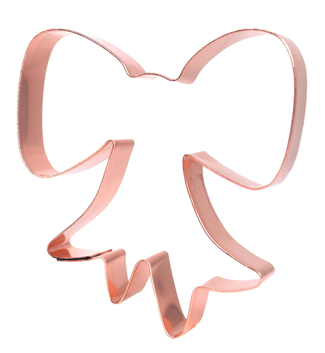 Copper Small Bow Cookie Cutter - Christmas Design (3.5 x 3.25 inches) - Made in USA