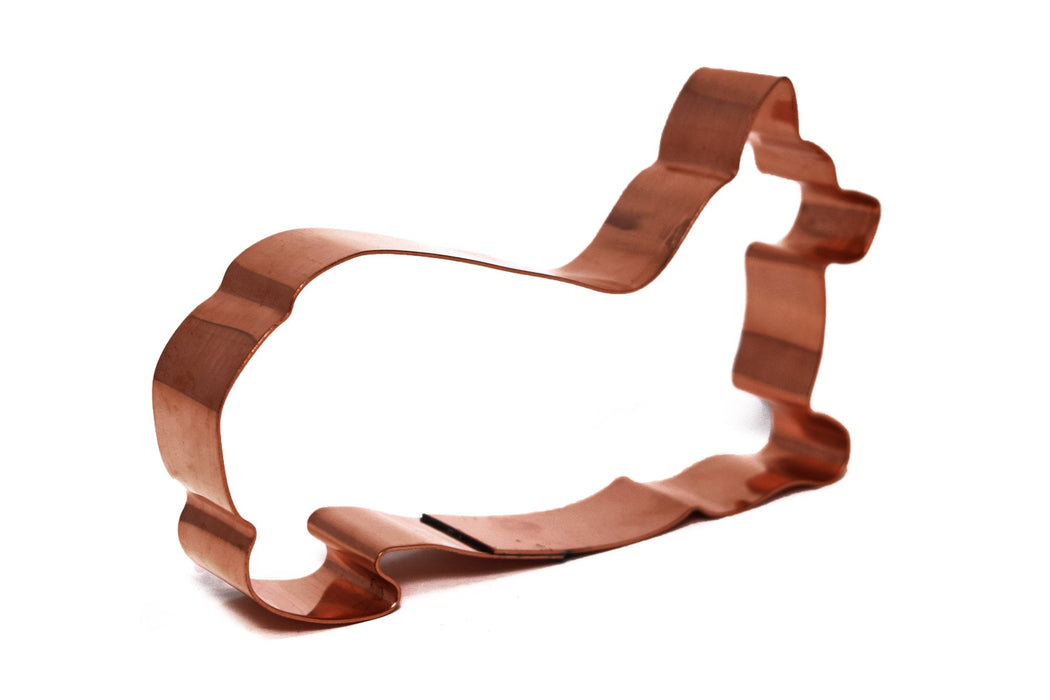 Copper Playful Corgi Dog Cookie Cutter, 5 x 3 inches, Made in USA