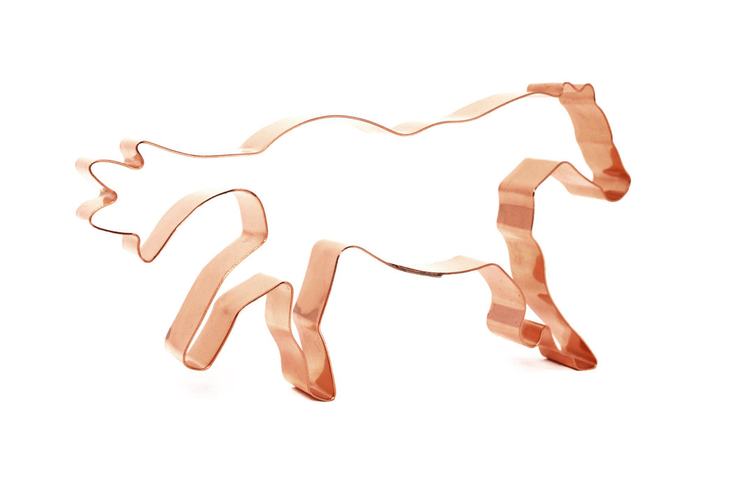 Copper Racehorse Cookie Cutter - Sports Cookie Cutter, 6.25 x 3.25 Inches, Made in USA