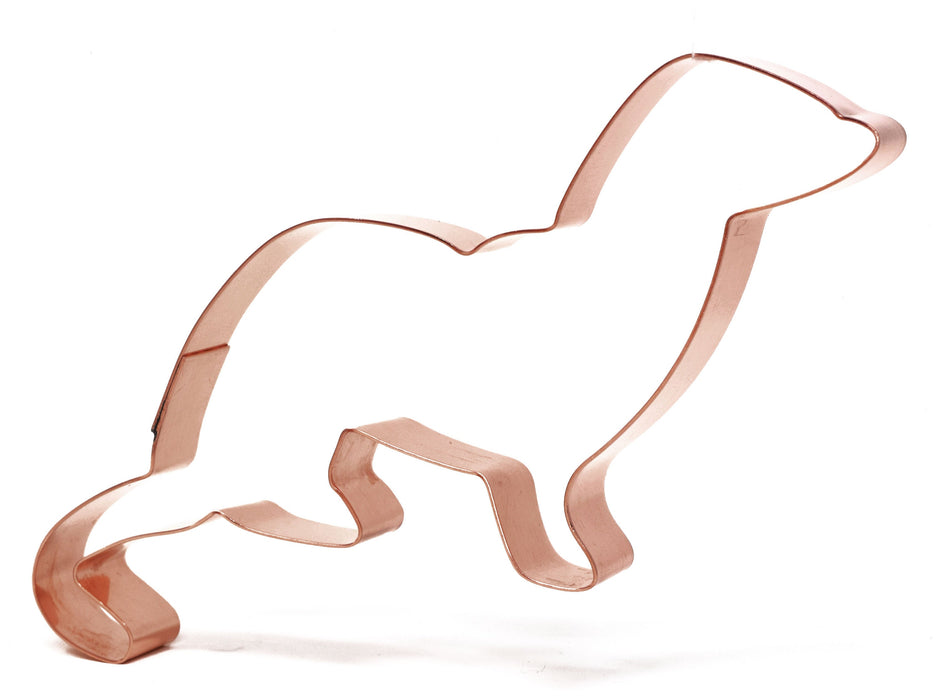 Copper Ferret Cookie Cutter - Animal Cookie Cutter, 5.5 x 3.5 inches, Made in USA