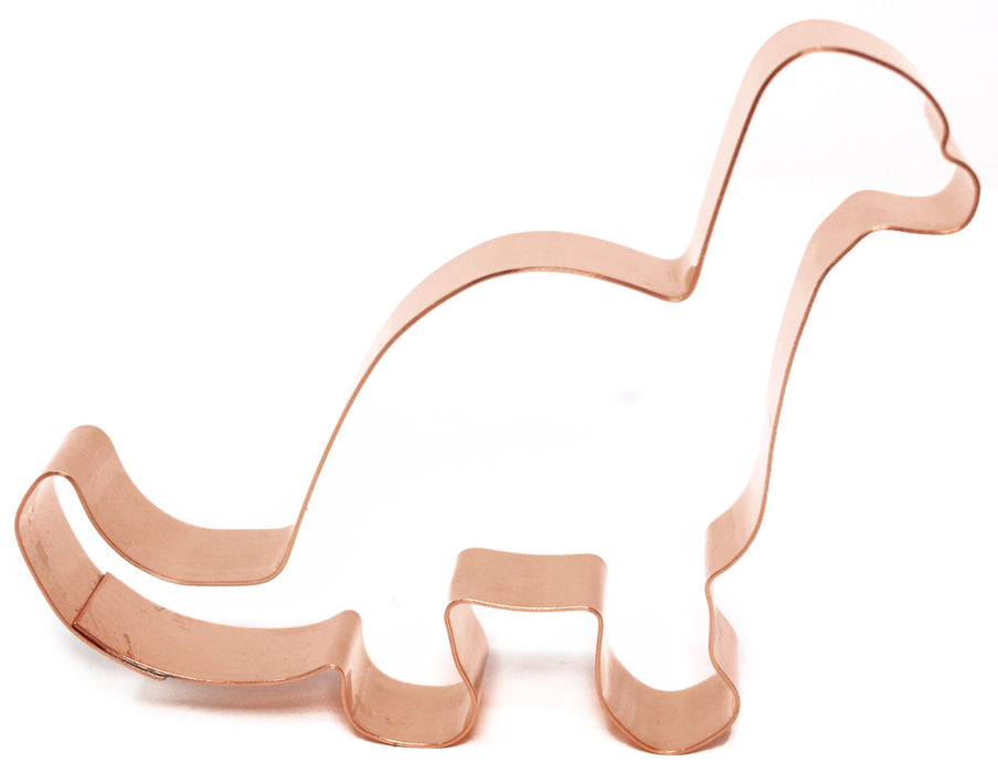 Copper Dinosaur Cookie Cutter, 4.5 x 3.75 inches, Made in USA