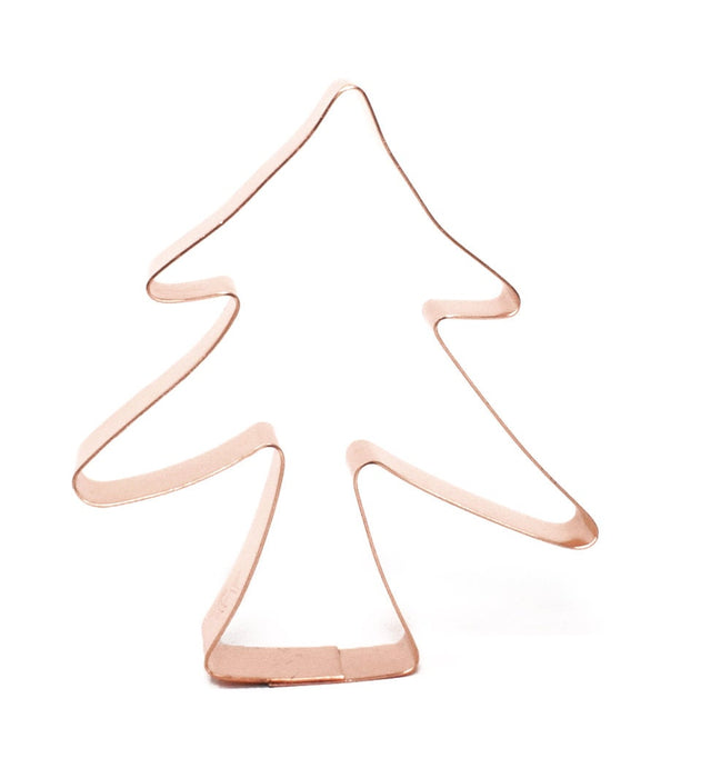 Copper Christmas Tree Cookie Cutter - Holiday Design (4 x 3.25 inches) - Made in USA