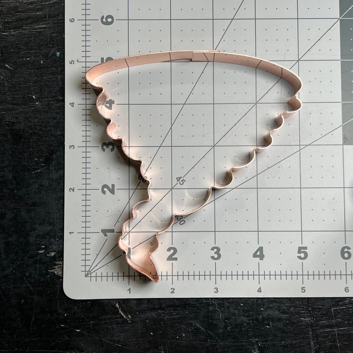 Copper Tornado Cookie Cutter - Weather Design (5 inches) - Made in USA