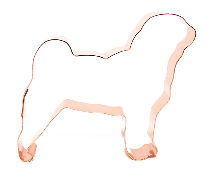 Copper Pug Cookie Cutter - Dog Breed Cookie Cutter, 4.5 x 4 Inches, Made in USA