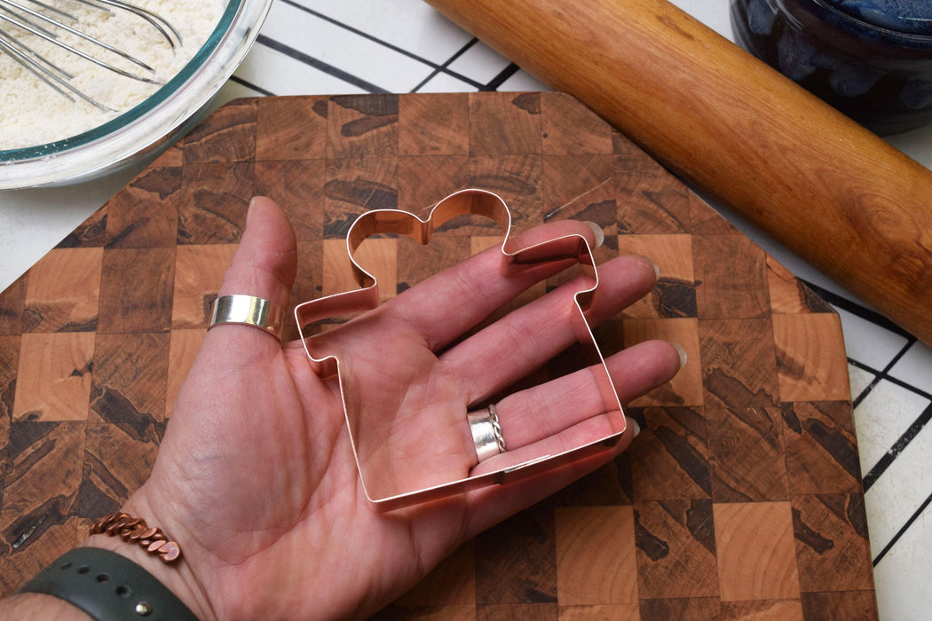 Copper Gift Box with Bow Cookie Cutter, Christmas Cookie Cutter 4.25 x 4 inches, Made in USA