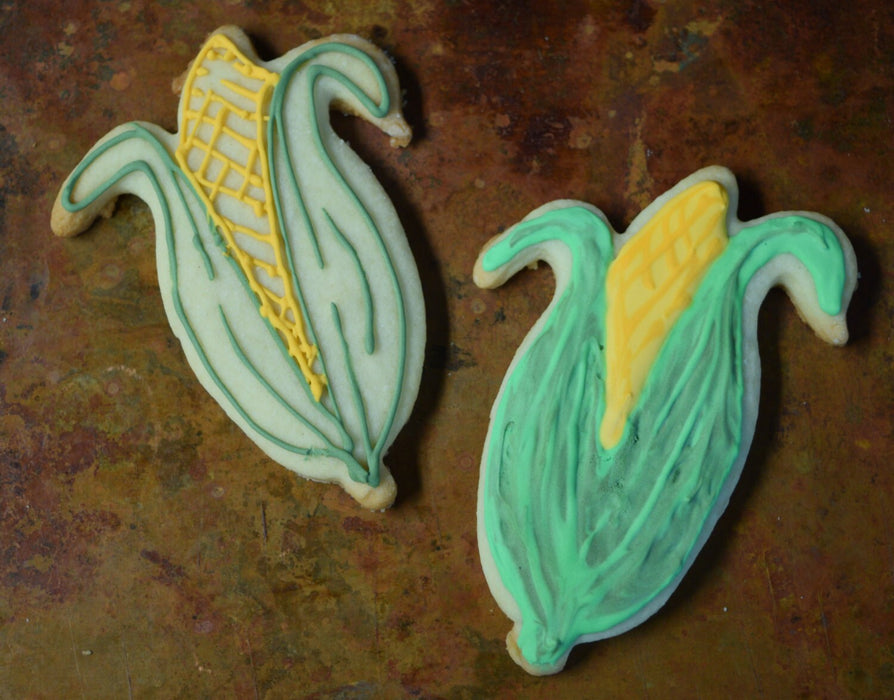 Copper Corn Cookie Cutter, Vegetable Cookie Cutter, 5.5 x 3.5  inches, Made in USA