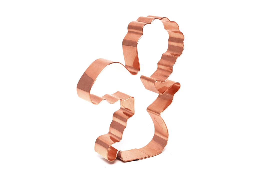 Copper Angel Cookie Cutter - Religious Cookie Cutter, 4 x 3.25 inches, Made in USA