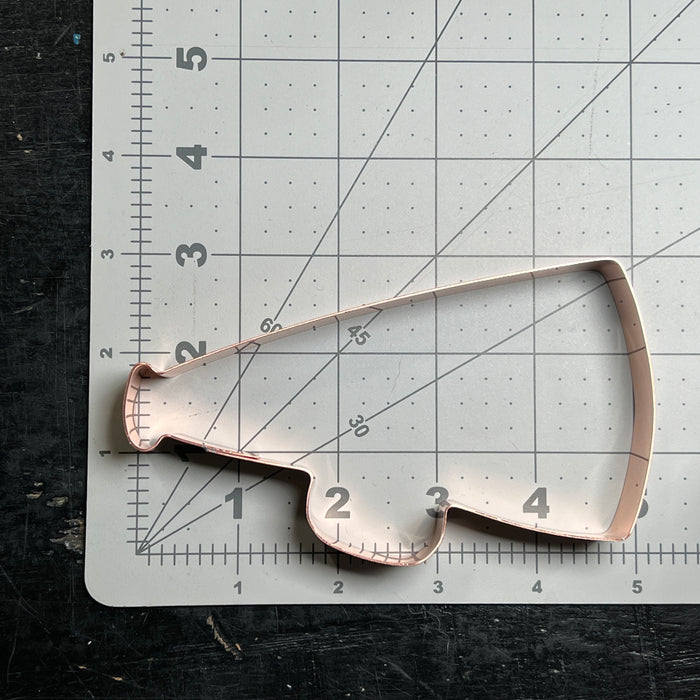 Copper Megaphone Cookie Cutter - Cheerleader Sports Design (5.25 x 2.75 inches) - Made in USA