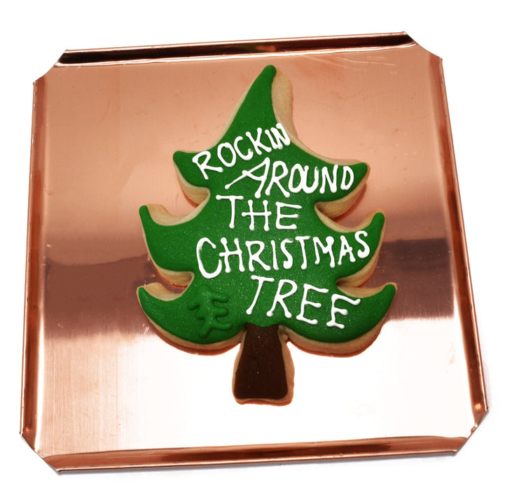 Copper Christmas Tree Cookie Cutter, 5.5 x 4 inches, Made in USA