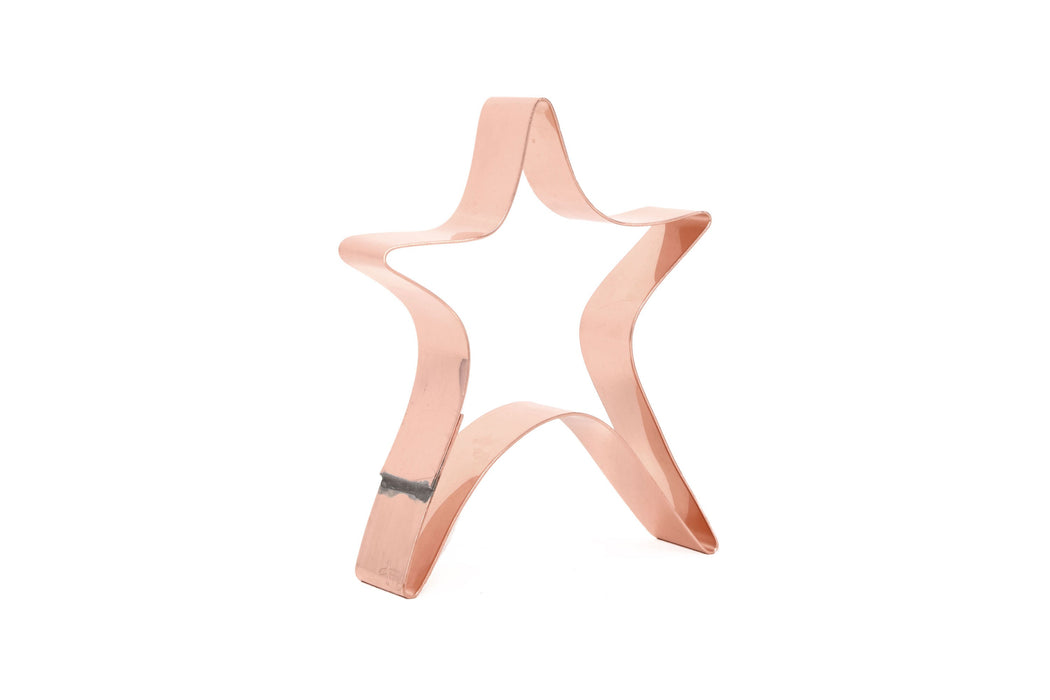 Copper Star Cookie Cutter - Christmas Cookie Cutter, 3.5 x 3 inches, Made in USA