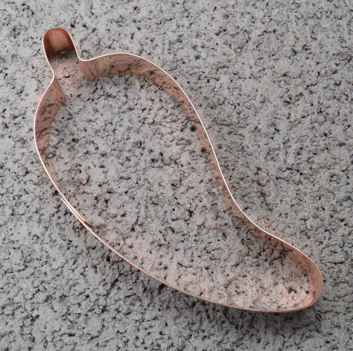 Copper Jalapeno Pepper Cookie Cutter, Vegetable Design 4.75 x 2 inches, Made in USA