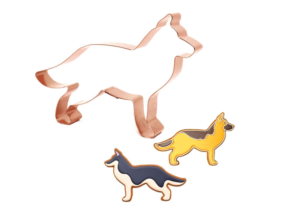 Copper German Shepherd Cookie Cutter - Dog Breed Design (5.5 x 3.75 inches) - Made in USA