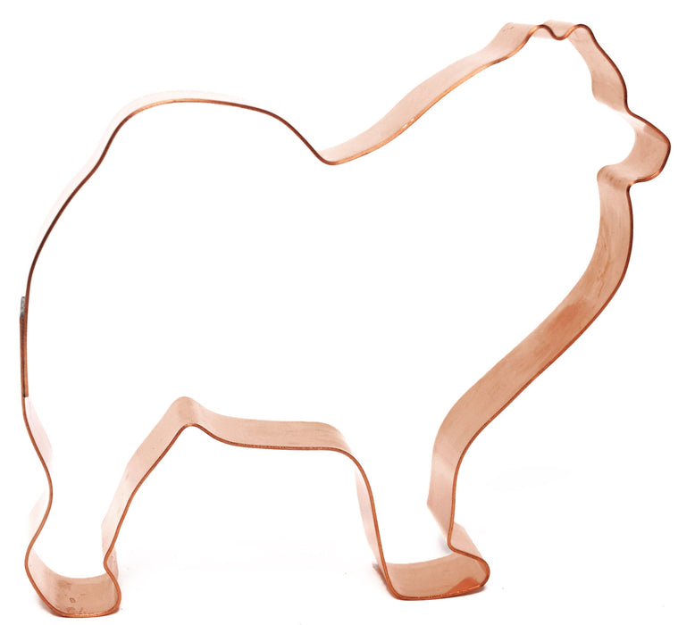 Samoyed Dog Cookie Cutter: 4 Inch Solid Copper - Made in USA
