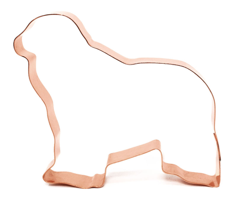 Copper Old English Sheepdog Dog Cookie Cutter, 4.5 x 4 inches, Made in USA