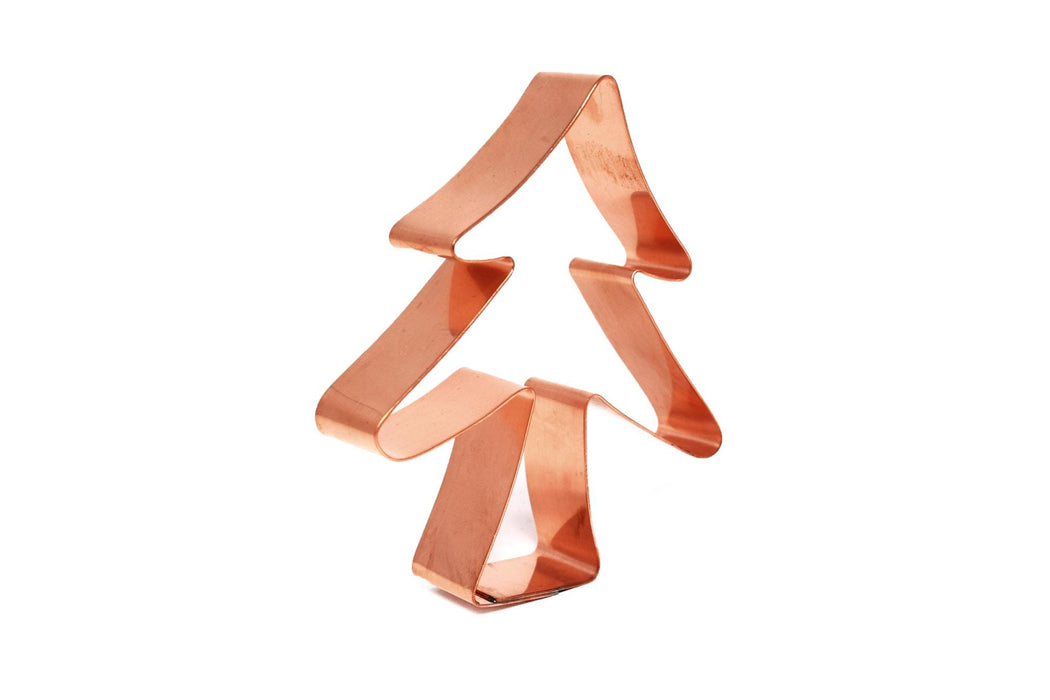 Copper Christmas Tree Cookie Cutter - Holiday Design (4 x 3.25 inches) - Made in USA