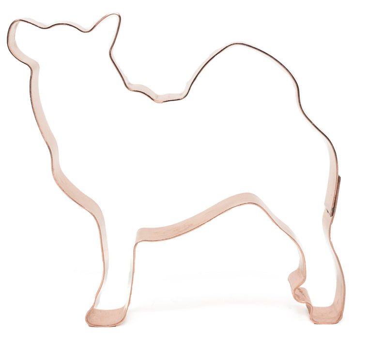 Copper Norwegian Elkhound Dog Cookie Cutter, 4 inches, Made in USA