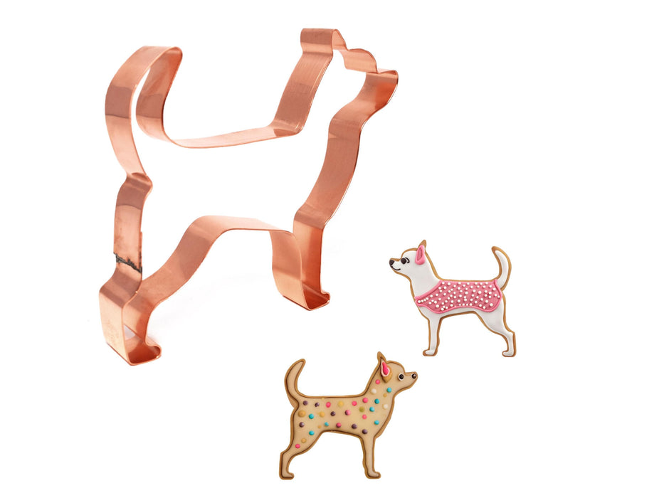 Copper Chihuahua Cookie Cutter - Dog Cookie Cutter, 4.5 x 4.25 inches, Made in USA