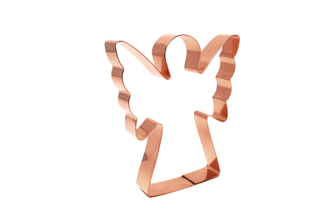 Copper Angel Cookie Cutter - Religious Cookie Cutter, 4 x 3.5 inches, Made in USA