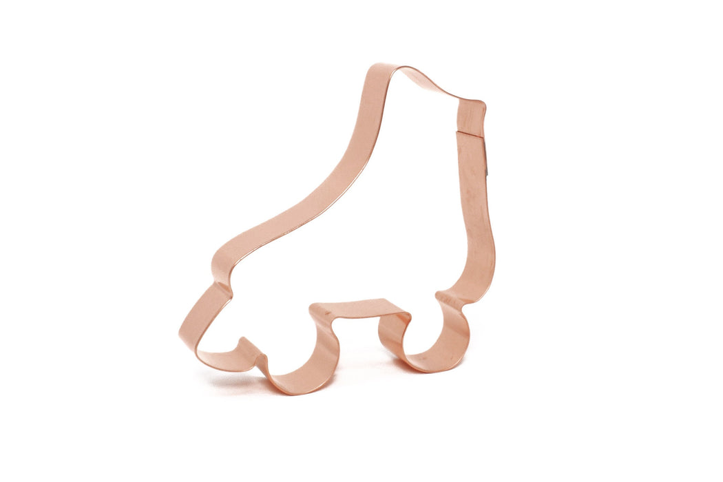 Copper Roller Skate Cookie Cutter - Vintage Skater Design (4 x 4 inches) - Made in USA