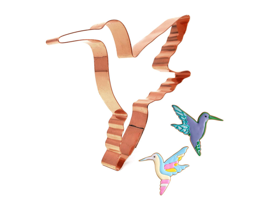 Copper Hummingbird Cookie Cutter - Bird Cookie Cutter, 5 x 4.75 inches, Made in USA