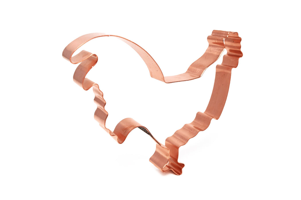 Copper Rooster Cookie Cutter, Animal Cookie Cutter, 5.25 x 4.5 inches, Made in USA