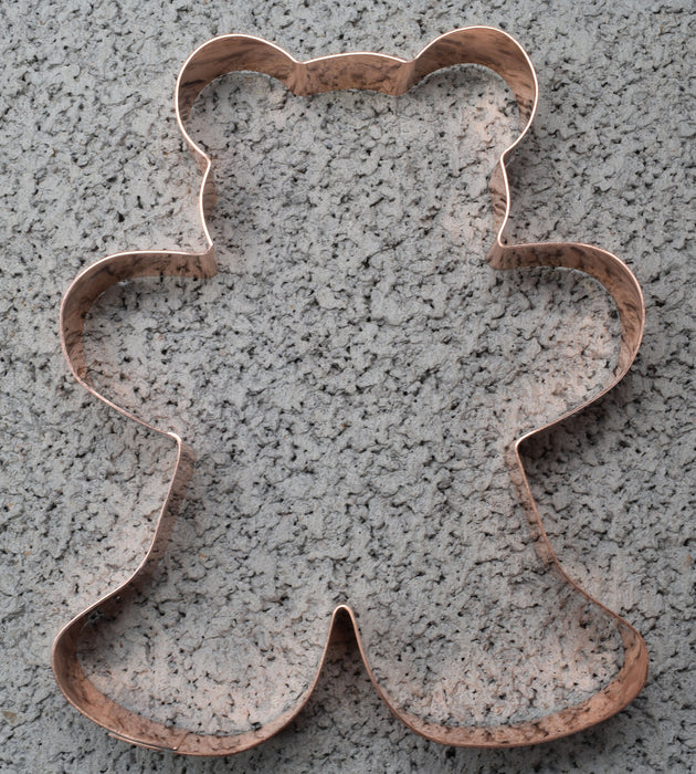 Big Copper Teddy Bear Cookie Cutter - Animal Cookie Cutter, 5.75 x 4.5 Inches, Made in USA
