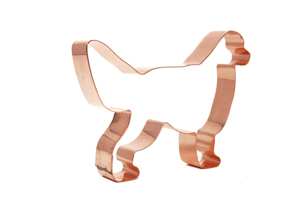 Copper Golden Retriever Cookie Cutter - Dog Design (5 x 3.75 inches) - Made in USA