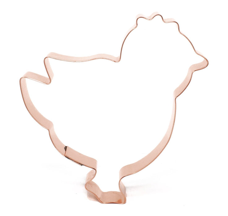 Copper Chicken Cookie Cutter, Animal Cookie Cutter, 4.5 x 4.25 inches, Made in USA