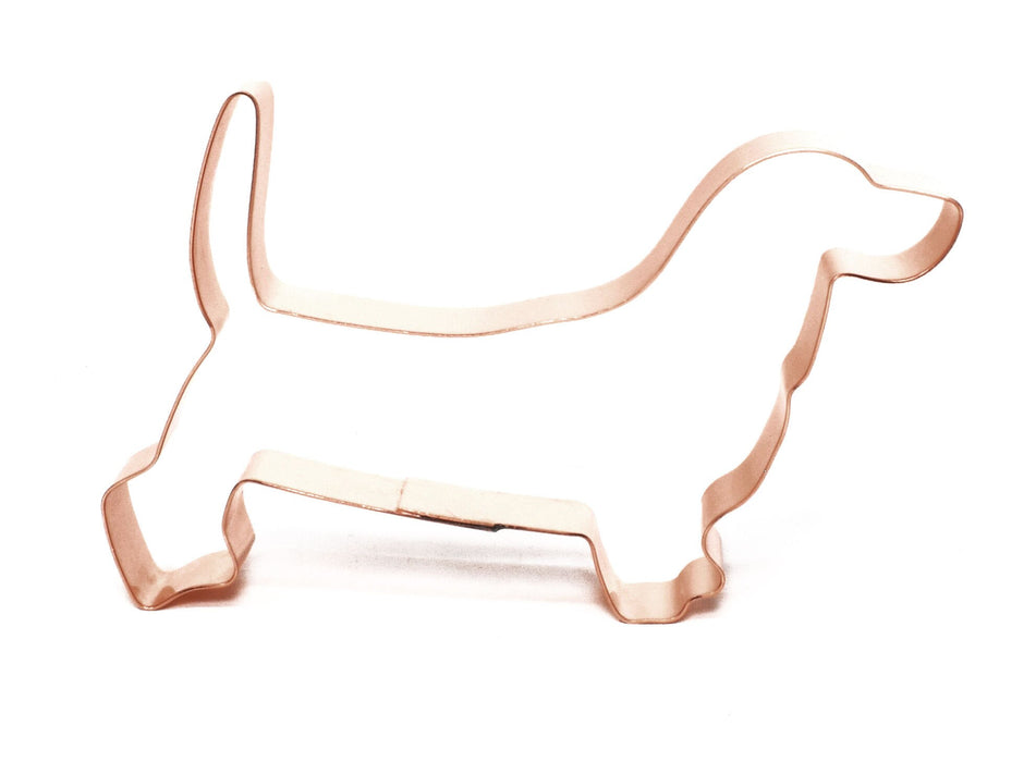 Copper Basset Hound Cookie Cutter - Dog Breed Design (4.75 x 3 inches) - Made in USA