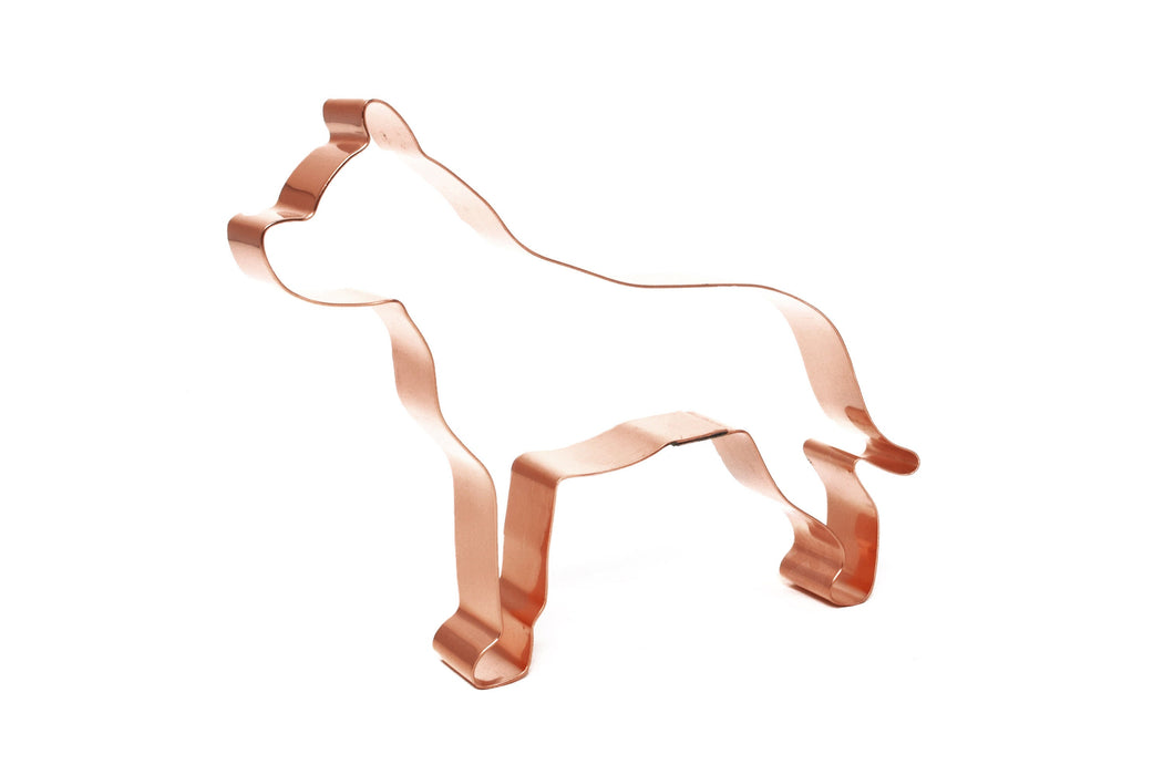 Copper American Staffordshire Terrier Cookie Cutter - Dog Breed Cookie Cutter, 5.25 x 4 inches, Made in USA