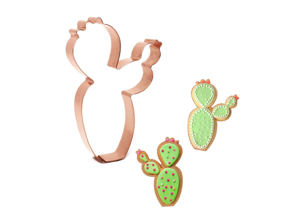 Copper Prickly Pear Cookie Cutter, 3.75 x 3.25 inches, Made in USA