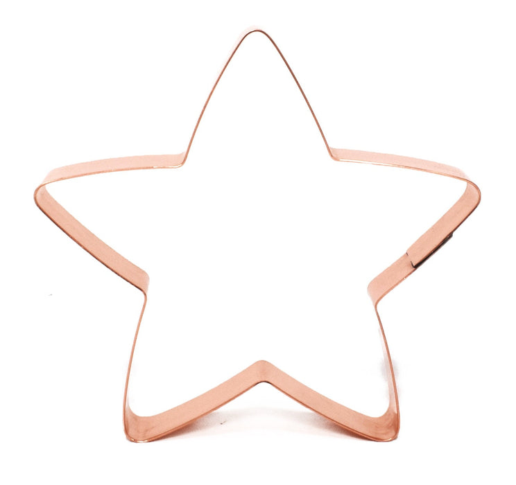 Copper Star Cookie Cutter, 4.5 inches, Made in USA