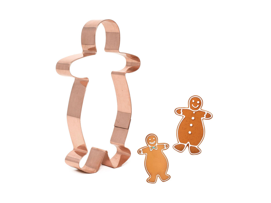 Copper Gingerbread Man Cookie Cutter - Christmas Cookie Cutter, Made in USA