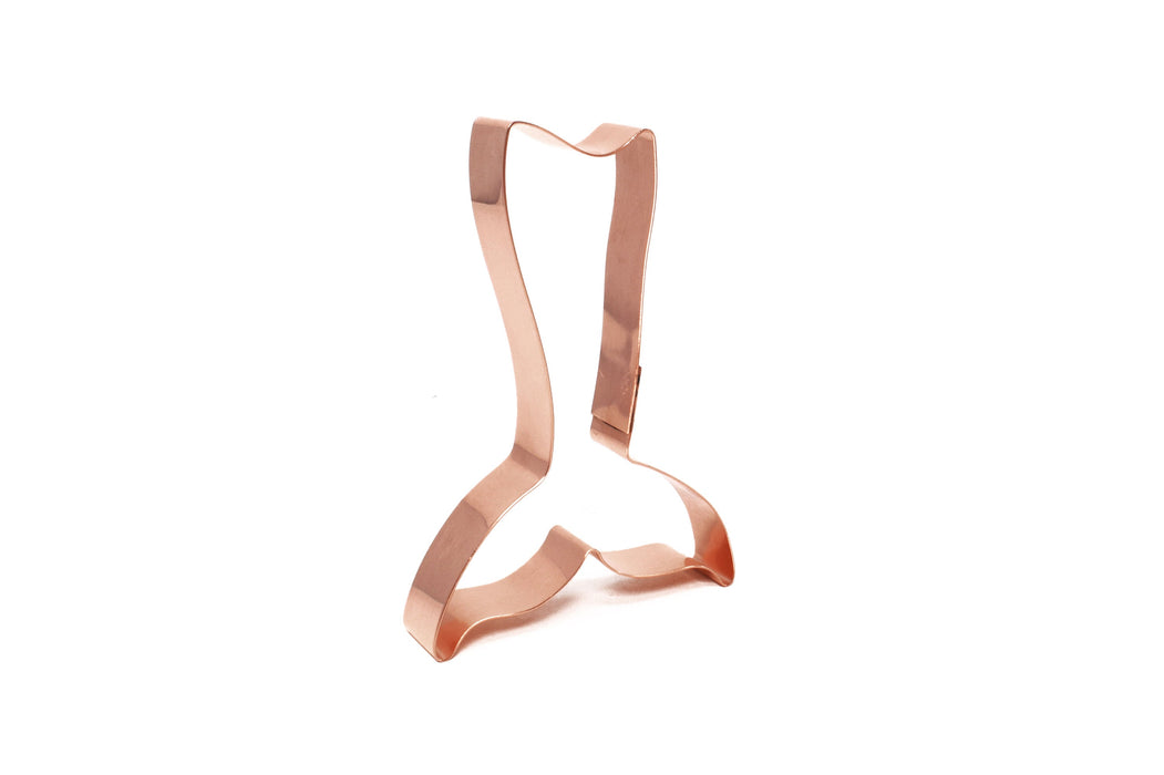 Copper Mermaid Tail Cookie Cutter - Beach Cookie Cutter, 4 x 3 inches, Made in USA