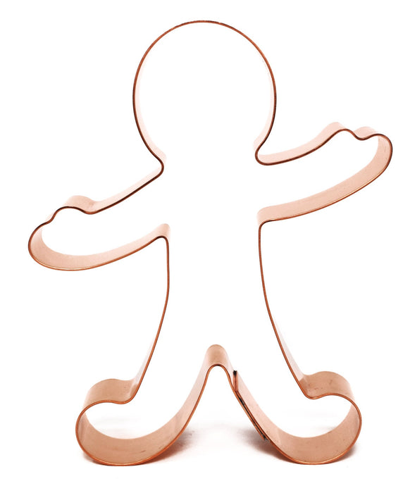 Copper Gingerbread Man Cookie Cutter - Christmas Cookie Cutter, 5 x 4 Inches, Made in USA