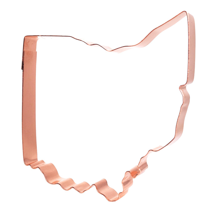 Copper Ohio Cookie Cutter - Buckeye State Cookie Cutter,  Made in USA