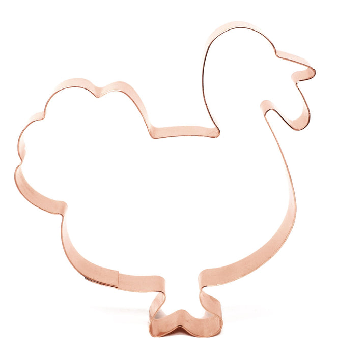 Copper Turkey Cookie Cutter - Thanksgiving Cookie Cutter, 4.75 x 5 Inches, Made in USA