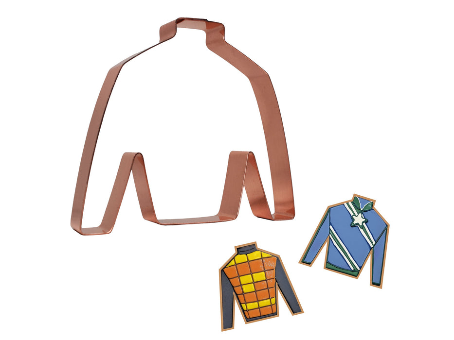 Copper Jockey Silks Cookie Cutter - Sports Design (4.5 x 4 inches) - Made in USA