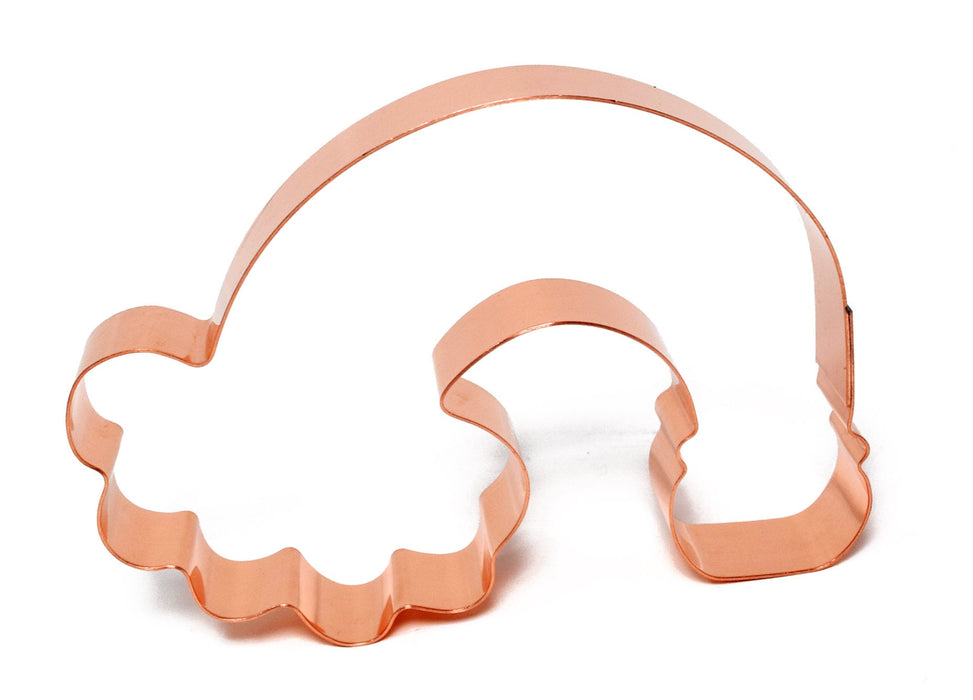 Copper Rainbow Cookie Cutter - St. Patrick's Day Design (5 x 3.75 inches) - Made in USA