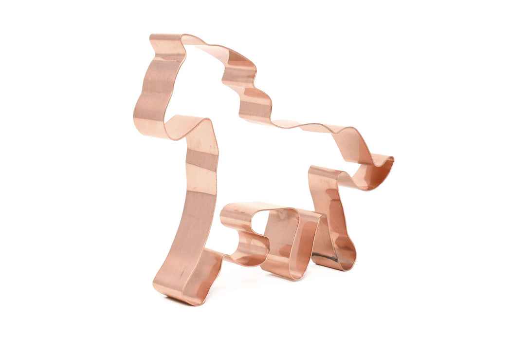 Copper Horse Cookie Cutter, Animal Cookie Cutter 5.5 x 4 inches, Made in USA